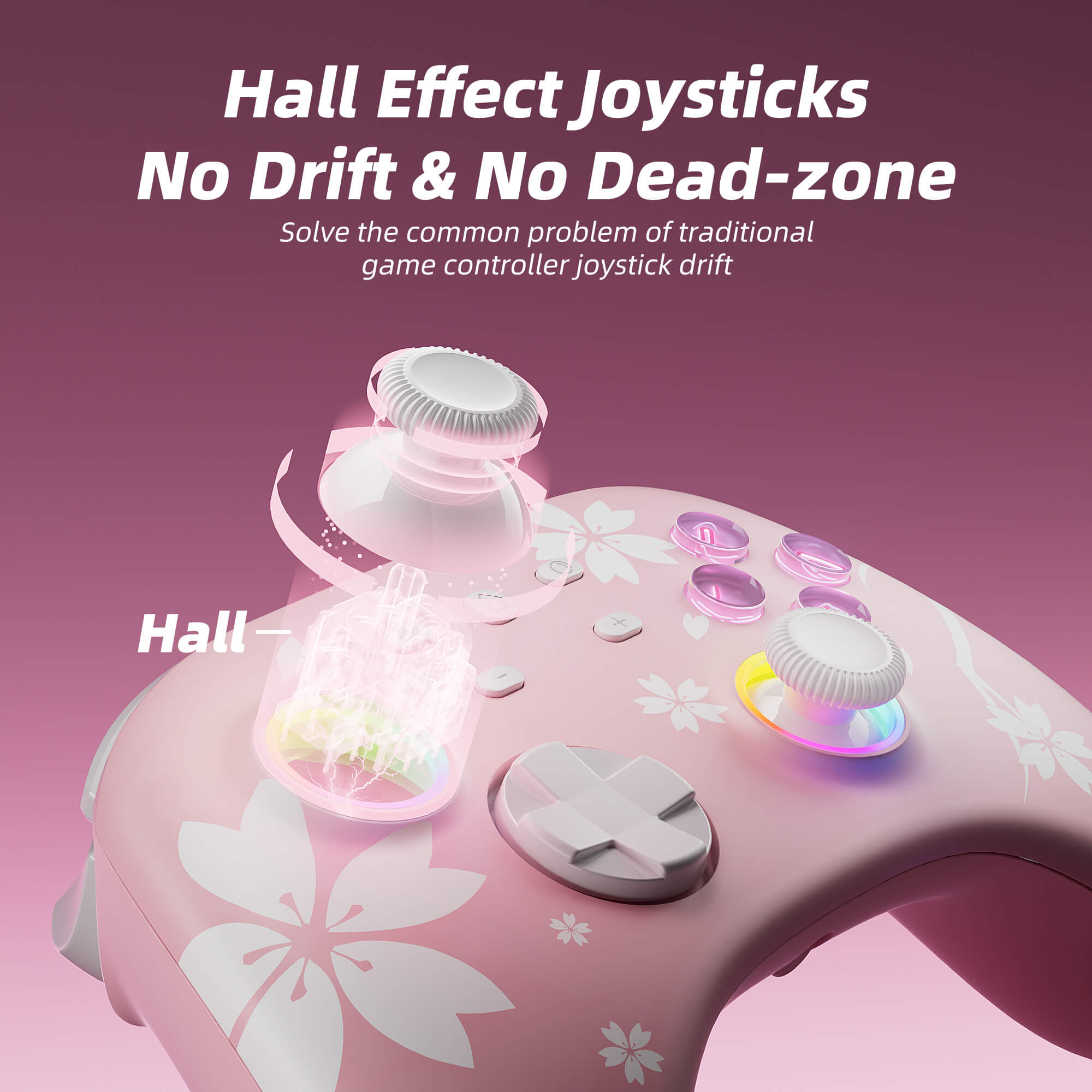Mytrix Black Ice Wireless Pro Controller with Hall Effect Joysticks/Hall Trigger (No Drift), Compatible with Nintendo Switch, Windows PC, iOS, Android, and Steam/Steam Deck Mytrix Black Ice Wireless Pro Controller with Hall Effect Joysticks/Hall Trigger (No Drift), Compatible with Nintendo Switch, Windows PC, iOS, Android, and Steam/Steam Deck